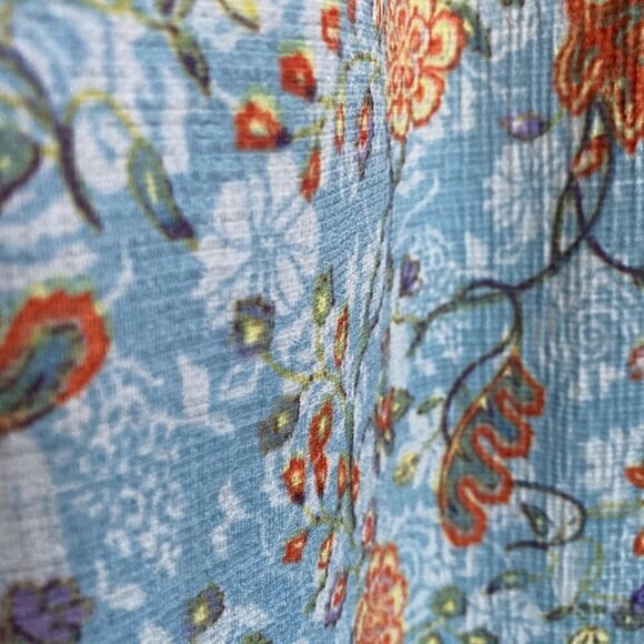 MELLODAY FLORAL PRINT DALTON SLEEVE TOP, SIZE Large - Picture 2 of 9